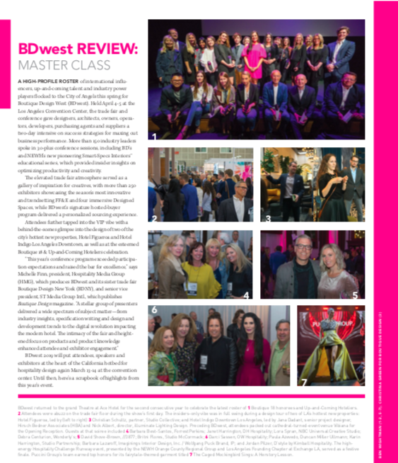 Boutique Design magazine: BDWest Review, June_2018