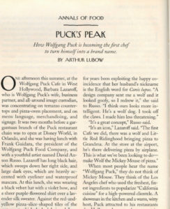 New Yorker magazine article, Puck's Peak, 1997